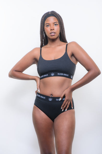 NOIR SET - HIGH WAISTED + BRALETTE