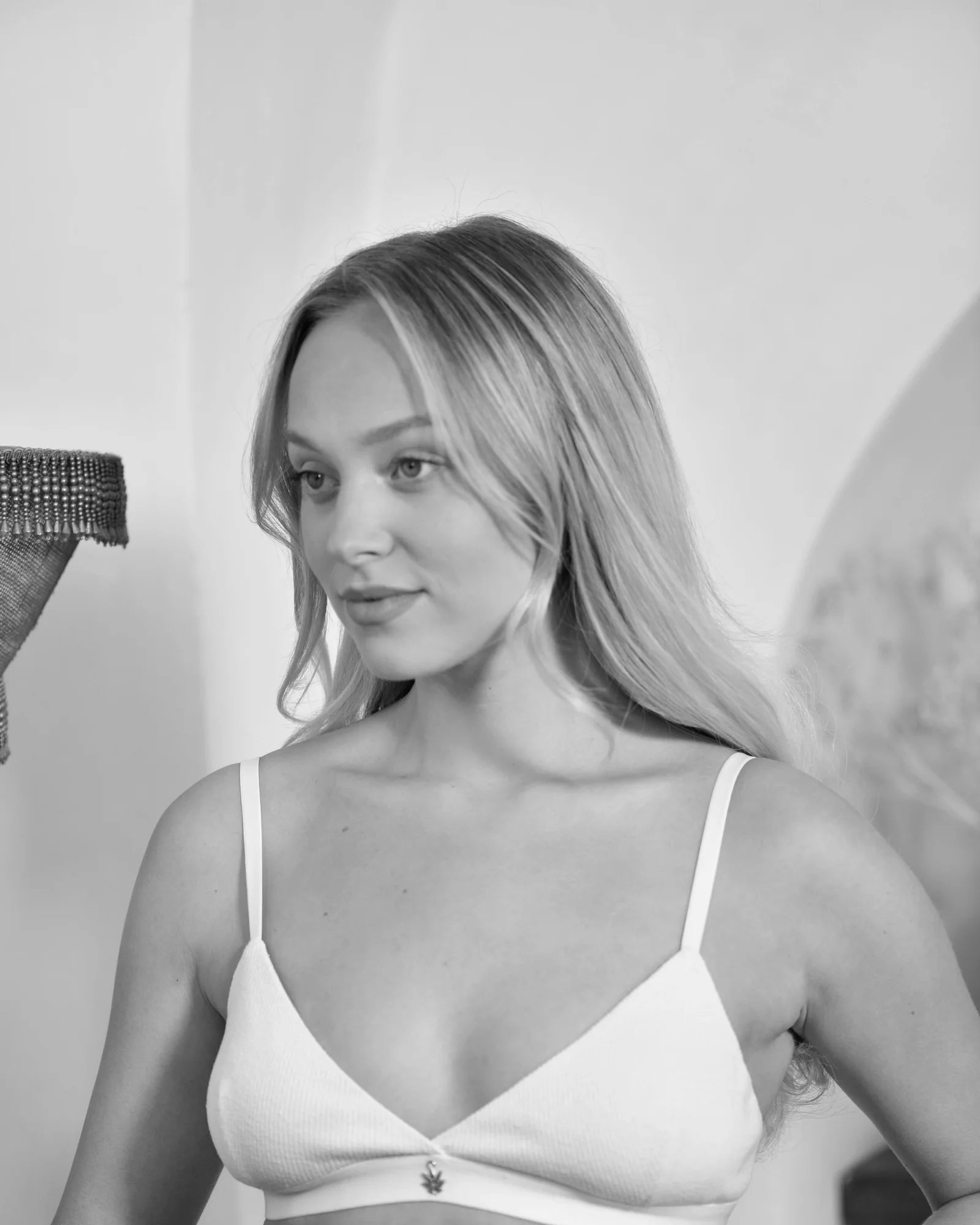 Triangle Hemp Rib Bra close campaign portrait.